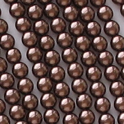 4mm Dark Bronze Round Glass Pearls [118+]