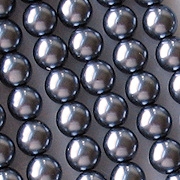 6mm Hematite-Colored Round Glass Pearls [50]