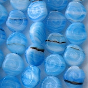 9mm Blue Snail-Shell Beads [50]
