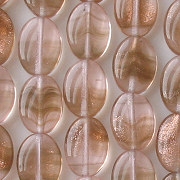 12mm Pink Aventurine Flat Oval Beads [25]