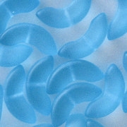 15mm Aqua Matte Angel Wing Beads [50]