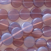 8mm Lavender Opalescent Coin Beads [50]