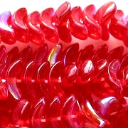10mm Ruby Red AB 'Angel Wing' Beads [50]