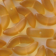 15mm Topaz Matte 'Angel Wing' Beads [50]