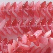 10mm Pink/Fuchia 'Angel Wing' Beads [50]