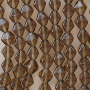 6mm Smoky Topaz (Brown) Bicone Beads [50]