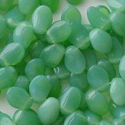 8mm Milky Green Petal Beads [50]