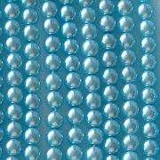 4mm Aqua Round Glass Pearls [118+] (see Defects)