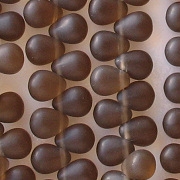 8mm Brown Matte Teardrop Beads [50]