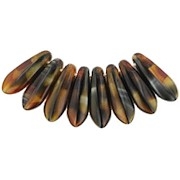 10mm Brown Tiger Dagger Beads [100]
