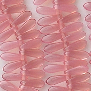 10mm Pink Opalescent Dagger Beads [100] (see Comments)
