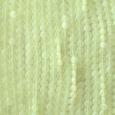 5mm Yellow Opalescent Coin Beads [100]