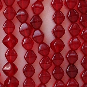 6mm Ruby Red Bicone Beads [50]