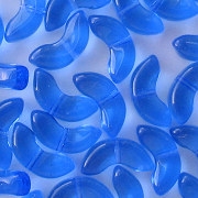 15mm Sapphire Blue 'Angel Wing' Beads [50]