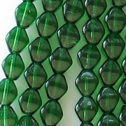 6mm Emerald Green Bicone Beads [50]