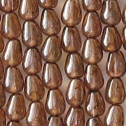 6mm Bronze-Luster Teardrop Beads [100]