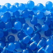 6mm Milky Indigo Blue Teardrop Beads [100]