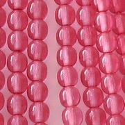 4mm Pink Coated Round Beads [118+]