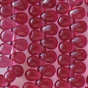 6mm Fuchsia Teardrop Beads [100]