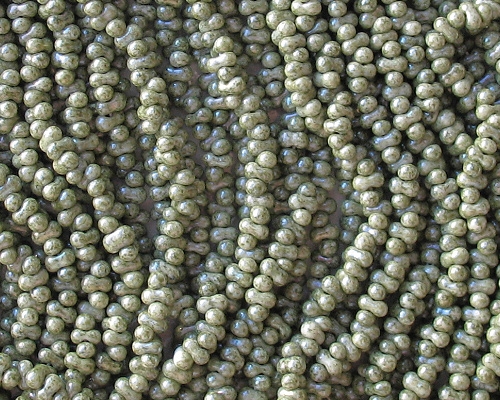 2x4mm Moss Green 'Farfalle' Beads [290+]