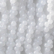 2x4mm Milky White 'Farfalle' Beads [290+]