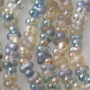 2x4mm 'Beach Glass' 'Farfalle' Beads [290+]