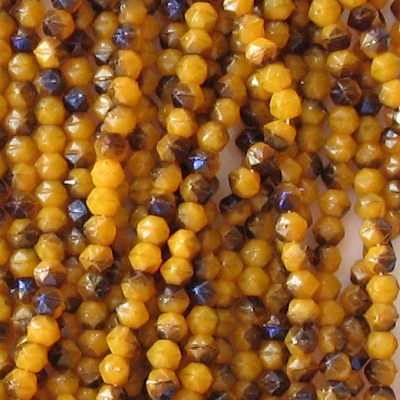 4mm Milky Orange Vitrail English-Cut Beads [120]