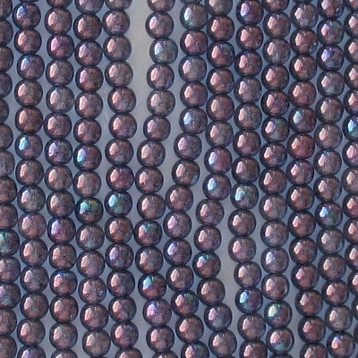4mm Amethyst Iris Luster Round Beads [100]
