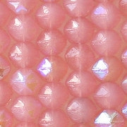 6mm Pink Opalescent AB "English Cut" Beads [50]