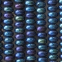 2x4mm Dark Blue Iris Rondelle Beads [100]