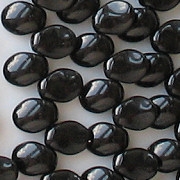 6x8mm Black Petal Beads [50]