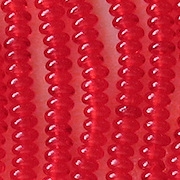 2x4mm Siam Ruby Red Rondelle Beads [100]