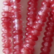 2x4mm Maroon/Clear Rondelle Beads [100]