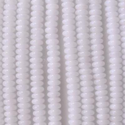 2x4mm White Rondelle Beads [100]