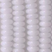 2x4mm White Rondelle Beads [100]