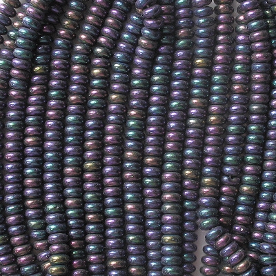 2x4mm Purple Iris Rondelle Beads [100]