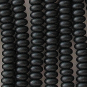 2x4mm Black Matte Rondelle Beads [100] (see Comments)