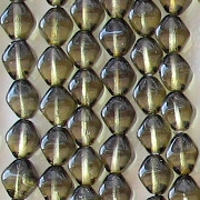 6mm Yellow/Black Coated Bicone Beads [75]