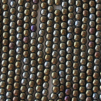 4mm Brown Iris Round Beads [100]