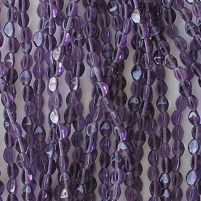 5mm Tanzanite Purple Pinched Oval Beads [100]