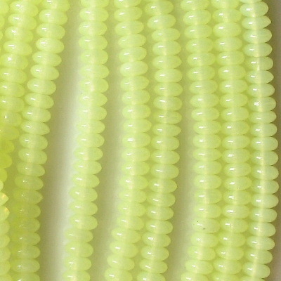 2x4mm Yellow Opalescent Rondelle Beads [100]