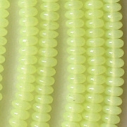 2x4mm Yellow Opalescent Rondelle Beads [100]