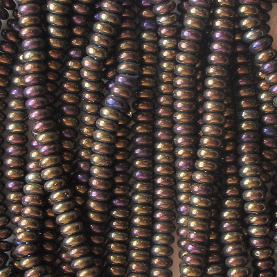 2x4mm Brown Iris Rondelle Beads [100] (see Comments)