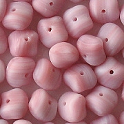 7x10mm Pink Swirl Pillow Beads [50] (see Defects)