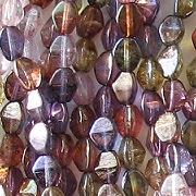 5mm Mixed Luster Pinched Oval Beads [100]