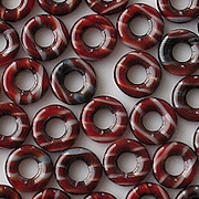 10mm Red Tiger Ring Beads [40]
