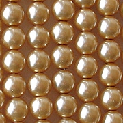 6mm Gold-Colored Round Glass Pearls [50]