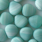 12mm Turquoise Striped Matte Chubby Arrow Beads (all defective) [40]