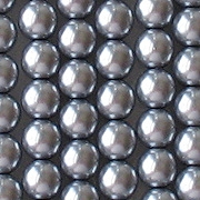6mm Silver-Colored Round Glass Pearls [50]