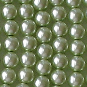 6mm Light Green Round Glass Pearls [50] (see Comments)